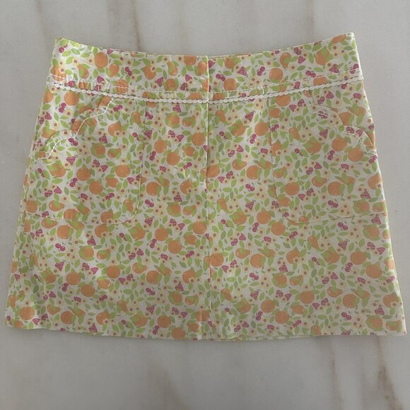 Lilly Pulitzer Orange/Strawberry Fruit Print Skort - Size 6 - Picture 1 of 5